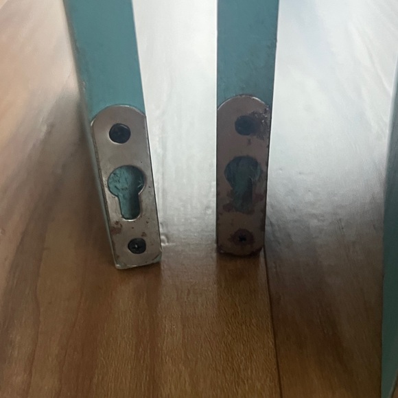 Vintage Teal Green Wooden Shelf Set of 3 - Picture 4 of 15